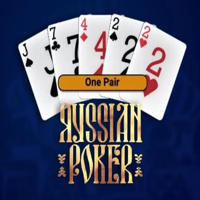 Russian Poker logo by OneTouch Games at Koning Bet